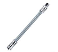 Adaptateur de tige d'extension flexible pour liquet 1/4", 3/8", 1/2", barre en acier argenté pour les espaces restreints (1/4)