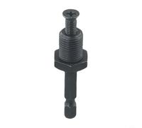 Adaptateur de tige hexagonale pour mandrin de perceuse - Convertisseur de 0,6 cm à 9,5 mm - Filetage mâle - Outil de verrouillage en acier pour perceuses électriques - Finition noire (B)