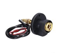 Adaptateur de torche de soudage MIG - Prise centrale européenne - Prise en laiton pour panneau de soudage MIG - Kit de conversion Torch pour alimentation du fil - Noir/Or