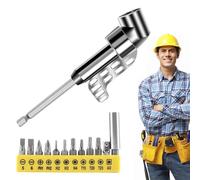 Adaptateur de tournevis d'angle - Embout de garage | Adaptateur de perceuse d'angle droit à 105 degrés pour tournevis, idéal pour une utilisation à la maison et au garage