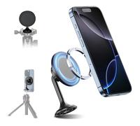 Adaptateur de trépied magnétique pour téléphone avec support Arca Swiss, support de téléphone pour trépieds avec trou de filetage 6,35 mm - 20 pour iPhone 17 16 15 14 13 Pro Max et Mag-Safe Étui