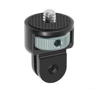 Adaptateur de trépied pour caméra d'action 1/4-20, support rotatif à 360° en alliage d'aluminium pour Insta360 Go 3, Hero 13/12 et caméras à filetage standard, finition sablée légère (noir/gris)