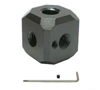 Adaptateur de trou de vis multi-filetage pour trépied fabriqué à partir d'alliage d'aluminium pour un montage sécurisé de l'appareil photo et une extension facile (noir)