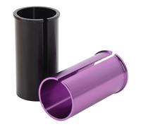 Adaptateur de Tube de Tige de Selle en Alliage D'aluminium, Texture CD Usinée CNC, Manchon Réducteur de Tige de Selle, Cale D'adaptateur de Tige de Selle de Cycle (27,2-31,6 mm)