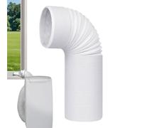 Adaptateur De Tuyau AC, Raccord De Conduit En Plastique ABS | Raccord De Fenêtre Pour Climatisation Mobile 653g, Ce Joint De Tube Plat Contrôle Le Débit D'air Dans Les Garages, Les Pièces À Vivre Et L