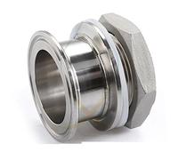 Adaptateur de tuyau,connecteur de robinet, double virole, connecteur de raccord de tuyau sanitaire,cloison de réservoir d'eau en acier inoxydable 304,sans écrou,(Without Nut,1.25 BSP-64mm-50.5mm)