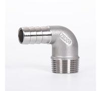 Adaptateur de tuyau, connecteur de robinet, filetage mâle 1/8'' - 2'' BSP x queue de tuyau cannelé, raccord de tuyau d'eau coudé en acier inoxydable 304, connecteur de joint réducteur SS304-50 mm, 2"