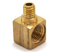 Adaptateur de tuyau, connecteur de robinet, M6 x 1 mm mâle vers filetage BSPP 1/8" coude à 90 degrés, adaptateur de connecteur de raccord de tuyau en laiton for tube de lubrifiant - par défaut