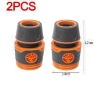 Adaptateur de tuyau d'arrosage à double joint,raccords de tuyau d'arrosage,odorà eau,couremplaçant,connecteurs rapides,ABS,1/2 "",1 à 6 pièces - Type 2PCS-1/2