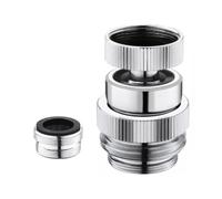 Adaptateur de tuyau d'arrosage robuste en cuivre rotatif à 360° étanche Connexion rapide Adaptateur de robinet pour nettoyage extérieur Arrosage Connecteur de tuyau d'arrosage fileté en cuivre
