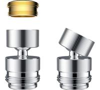 Adaptateur de tuyau d'arrosage vers robinet, raccord de tuyau d'arrosage pour évier de cuisine, évier de cuisine, tuyau d'arrosage, connecteur pivotant à 360 degrés, filetage femelle de 140 cm,