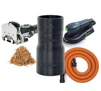 Adaptateur de tuyau de collecte de poussière pour ports d'outils Festool 27 mm - Compatible avec les ponceuses Domino DF 500, XL 700, ROTEX, ETS, RTS et DTS - Fabriqué aux États-Unis (tuyau de 3,8 cm)