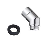 Adaptateur de tuyau de douche 1/2" à 135° - Coude pour douchette à main, pommeau de douche et rallonge de tuyau de douche - Argenté
