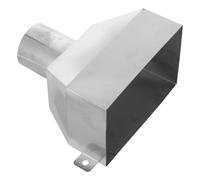 Adaptateur de Tuyau de Gouttière Carrée en Acier Inoxydable 304 | Finition Brossée Argentée, Structure Monobloc sans Soudure, Usage Toiture Maison et Fortes Pluies