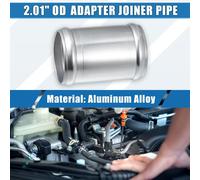 Adaptateur De Tuyau De Jonction Pour Adaptateur Universel De Voiture 51Mm 2,01" Od 76Mm 2,99" En Alliage D'Aluminium Argenté