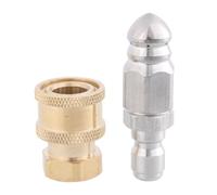 Adaptateur de tuyau de nettoyeur haute pression - Connecteur rapide - Raccord convertisseur pour rondelle - Pièce de rechange en acier inoxydable