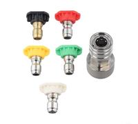 Adaptateur de tuyau de nettoyeur haute pression en acier inoxydable à 5 buses pour une meilleure efficacité de l'eau et un nettoyage ciblé sur les véhicules et les surfaces dures
