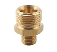 Adaptateur de tuyau de nettoyeur haute pression en laiton avec filetage extérieur de 22 mm et filetage interne de 15 mm vers joint de connexion rapide de 6,35 mm pour la maison et le jardin