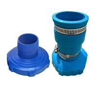 Adaptateur de tuyau de piscine - Bleu - Remplacez le tuyau de piscine - Raccord sanitaire de piscine - Adaptateur sanitaire de rechange pour pièce de nettoyage - Adaptateur de tuyau d'aspiration de