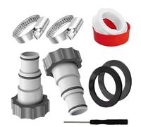 Adaptateur de tuyau de piscine, connecteur de tuyau d'aspiration de piscine, raccord de rechange robuste pour spa avec joint anti-fuite, fixation universelle pour systèmes de chasse d'eau de fontaine