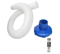 Adaptateur de tuyau de piscine hors-sol Intex - Avec collier de serrage en acier inoxydable - Pièces de rechange pour piscine hors-sol - Piscine gonflable (adaptateur + tuyau)
