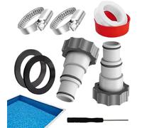 Adaptateur de tuyau de piscine - Raccord pour aspirateur de piscine - Accessoire de jardin pour particuliers et professionnels - Avec fonction de rinçage