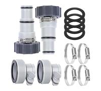 Adaptateur de tuyau de pompe de piscine - Kit d'accessoires de remplacement de tuyau - avec pince et anneau adaptateurs de tuyau de rechange pour piscine 1,5/1,25" - Pour filtre de raccordement