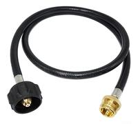 Adaptateur de tuyau de propane, tuyau de conversion en laiton de 1,2 m et 1,8 m pour raccord de tuyau de gaz QCC1, utilisation à la maison et au jardin (1,2 m)