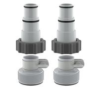 Adaptateur de tuyau de rechange de 3,2 cm à 3,8 cm de type B avec collier de rechange pour raccord fileté Intex pour pompe à filtre d'eau salée
