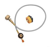 Adaptateur de tuyau de recharge de propane extérieur pour cuisinière à gaz avec raccords en cuivre et PVC ou tuyau en acier inoxydable optionnel Longueur environ 0,6 m pour un remplissage sûr (acier