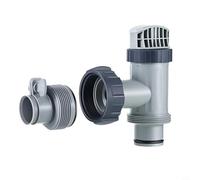 Adaptateur de tuyau de type B de 3,2 cm à 3,8 cm avec pièces de valve à piston pour Intex, pour piscine hors sol et pompe de filtre à sable de piscine (1 valve à piston de piscine + 1 adaptateur de