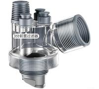 Adaptateur de tuyau de vidange d'évier de cuisine en ABS avec double joint anti-fuite, débit rapide à 90 ° pour lave-vaisselle et purificateur d'eau, convient aux tuyaux de 32 à 40 mm/50 à 75 mm (gris