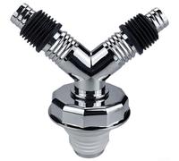 Adaptateur de tuyau de vidange en ABS chromé anti-odeur pour évier et sol - 20 à 32 mm ID Fit - Joints en silicone anti-fuite, multi-ports (C)