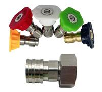 Adaptateur de tuyau d'eau - Accessoire résistant aux fuites - Adaptateur de tuyau d'arrosage haute pression - Pour valves de nettoyage, pulvérisateurs, outils de lavage, chauffage, ventilation, lavage