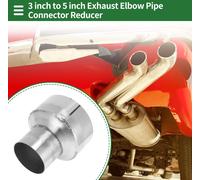 Adaptateur De Tuyau D'Échappement De Mandrin Réducteur Concentrique Adaptateur Tuyauterie Tuyau Échappement De Voiture 3" Od À 5" Od 5" Longueur 201 Acier Inoxydable Ton Argenté