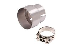 Adaptateur De Tuyau D'échappement,iSpchen 51mm à 62mm Reducteur Echappement Moto Acier Inoxydable Connecteur De Tuyau D'échappement Adaptateur Echappement Moto Adaptateur Réducteur Silencieux