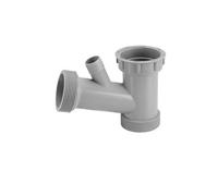 Adaptateur de tuyau d'évacuation d'évier en forme raccord branchement d'égout for lavabo, tube trop-plein fileté, joint, compatible avec les accessoires cuisine(Type-I)