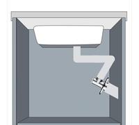 Adaptateur de tuyau d'évacuation pour machine à laver avec raccord d'évacuation au sol et vanne de vidange unidirectionnelle intégrée