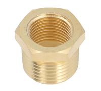 Adaptateur de tuyau en laiton (1 pièce) - Raccord réducteur hexagonal - Connecteur mâle-femelle for manomètre, carburant et eau - 1/8, 1/4, 3/8, 1/2 NPT(1/2NPT to 1/4NPT)
