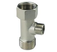 Adaptateur de tuyau en T de 1/2" x 3/8" x 1/2" - Répartiteur à 3 voies pour réfrigérateur, lave-vaisselle, réservoirs de toilettes, robinets, rondelles en verre et conduites d'eau du lave-vaisselle