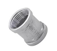 Adaptateur de tuyau fileté femelle en acier inoxydable à double manchon raccord droit raccords de plomberie mamelon de connexion à double manchon