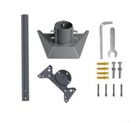 Adaptateur de tuyau flexible pour montage mural Starlink et compatible avec la configuration d'antenne V3 (gris-A)