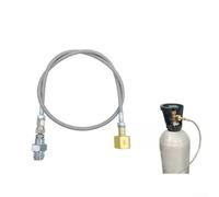 Adaptateur de tuyau haute pression pour gazéificateurs d'eau domestique bleu avec raccord fileté Acme 21.6ACMW-6G, tuyau de transfert en métal de 90 cm pour grands cylindres