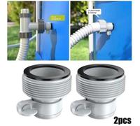 Adaptateur de tuyau pour piscine Intex 29061E Type B - Lot de 2 - Pièces de pompe - Blanc