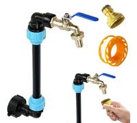 Adaptateur de Tuyau pour Réservoir - Connecteur Pour Robinet À Filetage De 19 Mm Pour Valve De Bac - Accessoire Étanche pour Seau Connexion Arrosage Jardin Camping Extérieur Domestique