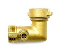 Adaptateur de tuyau rotatif en laiton - Connecteur de robinet femelle fileté - Installation simple pour tuyau d'arrosage coudé en laiton