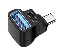 Adaptateur de type 90 degrés Convertisseur USB à angle droit pour - Adaptateurs de câble d'ordinateur pour smartphone, caméscope, appareil photo numérique, tablette, claviers, ordinateur portable