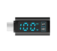 Adaptateur de type C 100 W - Capacité de charge - Connecteur d'affichage de puissance visible - Adaptateur de charge rapide USB C - Convertisseurs USB - Compteur de tensions rapides