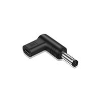 Adaptateur de type C DC, entrée USB de type C femelle adaptateur de charge DC, coudé à 90 degrés pour ordinateur portable/tablette/téléphone portable