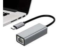 Adaptateur de type C Ethernet | Adaptateur réseau de type C gris vitesse 100 Mbit/s pour une connexion Ethernet rapide, adaptateurs réseau informatique pour entreprise/voyage/éducation